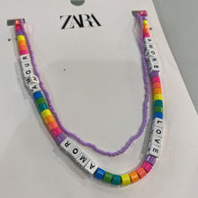 Load image into Gallery viewer, Zara "Love/Amore" beaded necklace NWT