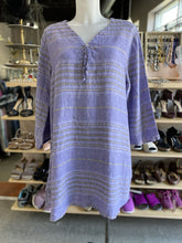 Load image into Gallery viewer, Flax Striped tunic dress L