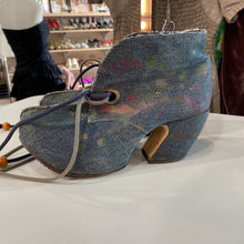 Load image into Gallery viewer, John Fluevog denim/leather booties 8.5