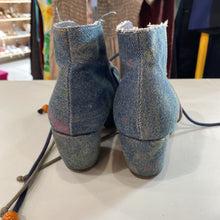 Load image into Gallery viewer, John Fluevog denim/leather booties 8.5