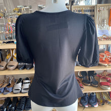 Load image into Gallery viewer, Rachel Parcell puff sleeve ribbed top M