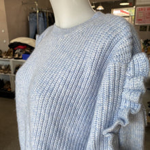 Load image into Gallery viewer, Zara shaker knit ruffle sleeves sweater NWT S