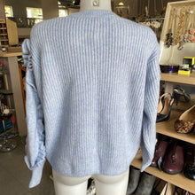 Load image into Gallery viewer, Zara shaker knit ruffle sleeves sweater NWT S