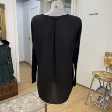 Load image into Gallery viewer, Melanie Lyne ribbed sleeves sheer top NWT 4