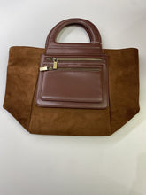 Load image into Gallery viewer, Anthropologie microsuede/pleather handbag NWT