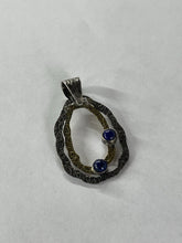 Load image into Gallery viewer, Sterling silver pendant with Lapis stones