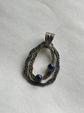 Load image into Gallery viewer, Sterling silver pendant with Lapis stones