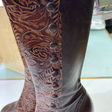 Load image into Gallery viewer, John Fluevog tooled leather boots 9.5