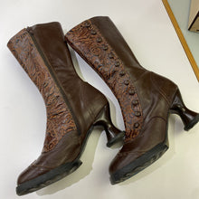 Load image into Gallery viewer, John Fluevog tooled leather boots 9.5