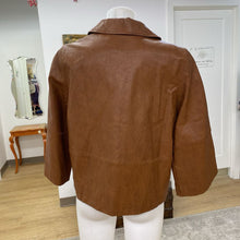 Load image into Gallery viewer, Anthropologie pleather boxy blazer XS