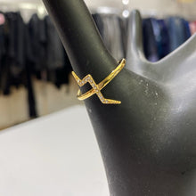 Load image into Gallery viewer, Stella & Dot blingy lightning bolt adjustable ring