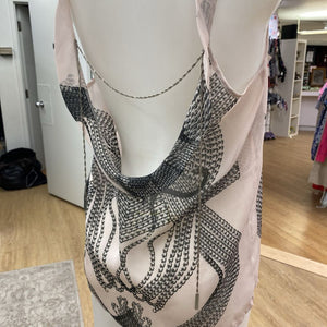 Diesel chain detail sheer top S