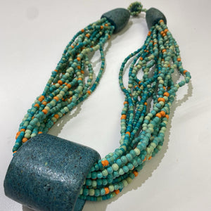 Chunky beaded statement necklace