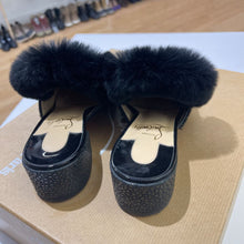 Load image into Gallery viewer, Louboutin fur trim mules 35

