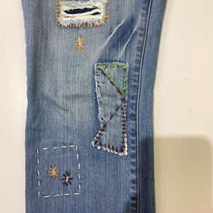 American Eagle patch cropped jeans 6