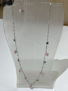 .950 pink heart stones necklace