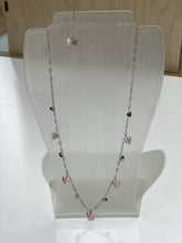 Load image into Gallery viewer, .950 pink heart stones necklace
