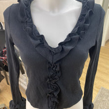 Load image into Gallery viewer, Maeve ribbed ruffle top XS
