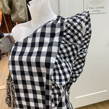 Load image into Gallery viewer, J Crew one shoulder gingham top 4
