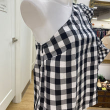 Load image into Gallery viewer, J Crew one shoulder gingham top 4
