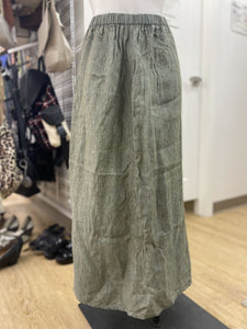 Flax linen maxi skirt M