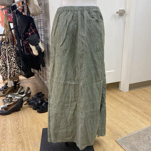 Flax linen maxi skirt M