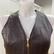 Load image into Gallery viewer, Holt Renfrew vintage leather vest 8 (fits small)
