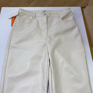 Wilfred Melina High Rise Straight pleather pants NWT 10