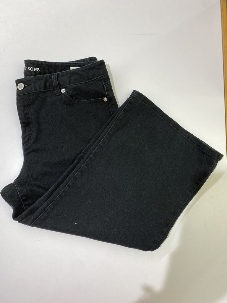 Michael Kors cropped wide leg jeans 10