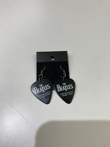 The Beatles guitar pick earrings