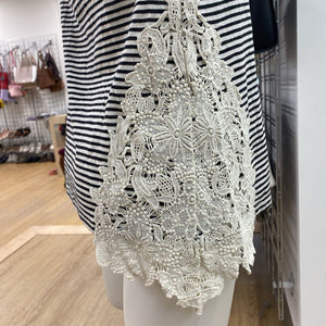 Meadow Rue striped/lace top XS