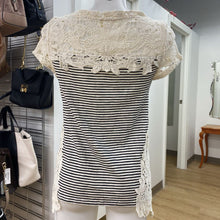 Load image into Gallery viewer, Meadow Rue striped/lace top XS
