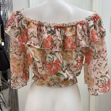 Load image into Gallery viewer, Wayf floral semi crop top NWT S
