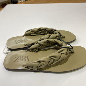 Zara braided thong sandals NWT 6.5