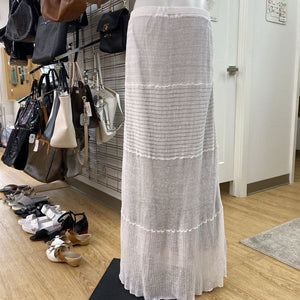 Eileen Fisher cotton lined linen skirt XL