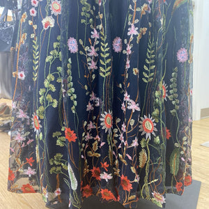 Morgan & Co embroidered mesh overlay dress 1