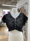 Bisou's Project open knit/lace top S/M