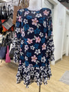 Eliza J swiss dot/floral overlay dress 10