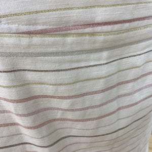 Ann Taylor metallic stripes linen/cotton skirt 10p