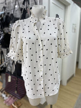 Load image into Gallery viewer, Ann Taylor polka dot top S
