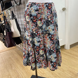 Jones New York lined floral silk skirt 6p