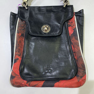 John Fluevog leather/canvas handbag *As Is