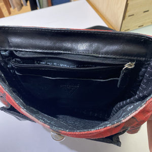 John Fluevog leather/canvas handbag *As Is