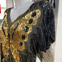 Load image into Gallery viewer, French Look Sequin vintage top OS
