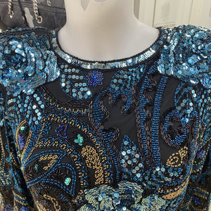 Oleg Cassini Sequin top 8