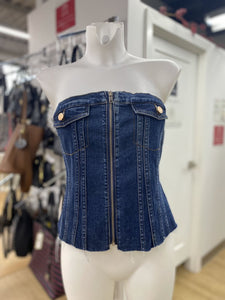 Signature Denim bustier L