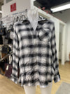 Tommy Hilfiger plaid popover top S