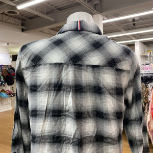 Tommy Hilfiger plaid popover top S