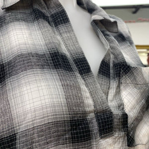 Tommy Hilfiger plaid popover top S