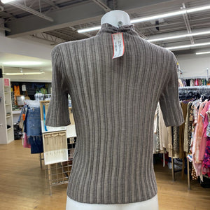 Zara open knit wool blend top S